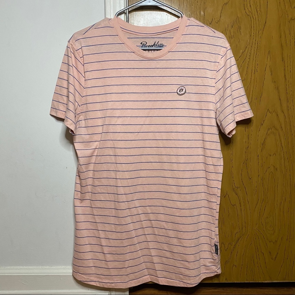 Brooklyn cloth stripped donut t shirt size medium